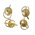 4 stuks metalen ring goudkleurige
