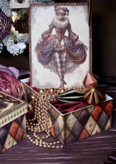 Reispapier set Harlekijn 5 stuks