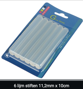 6 lijm stiften 11,2mm x 10cm