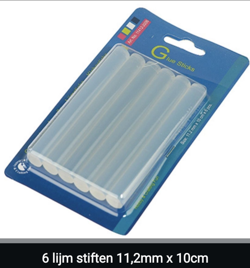 6 lijm stiften 11,2mm x 10cm