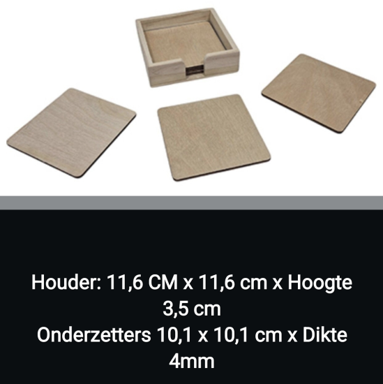 Houder met 6 onderzetters