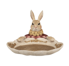 Decoratie konijn met schaal