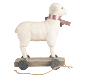 Decoratie Beeld Schaap op wielen