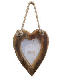 Houten hart fotolijst