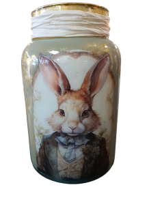 Glazen pot voor paastakken 30x18 cm