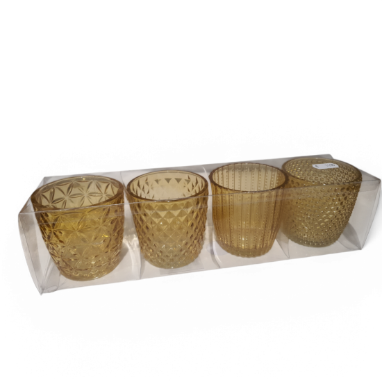 4 Theelichtjes Goudkleur