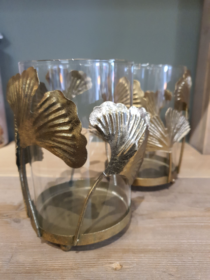 Set Theelichtjes Bladeren Goud