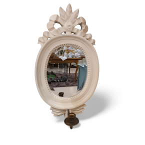 Wandspiegel met kandelaar