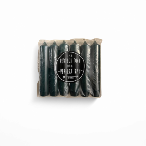 6 Diner kaarsen Green