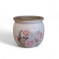 Bloempot Roze Beige Keramiek